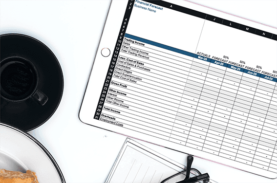 Download our Cash flow template to create a forecast.